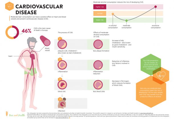 Infographic Cardiovascular Disease Beer And Health 2447